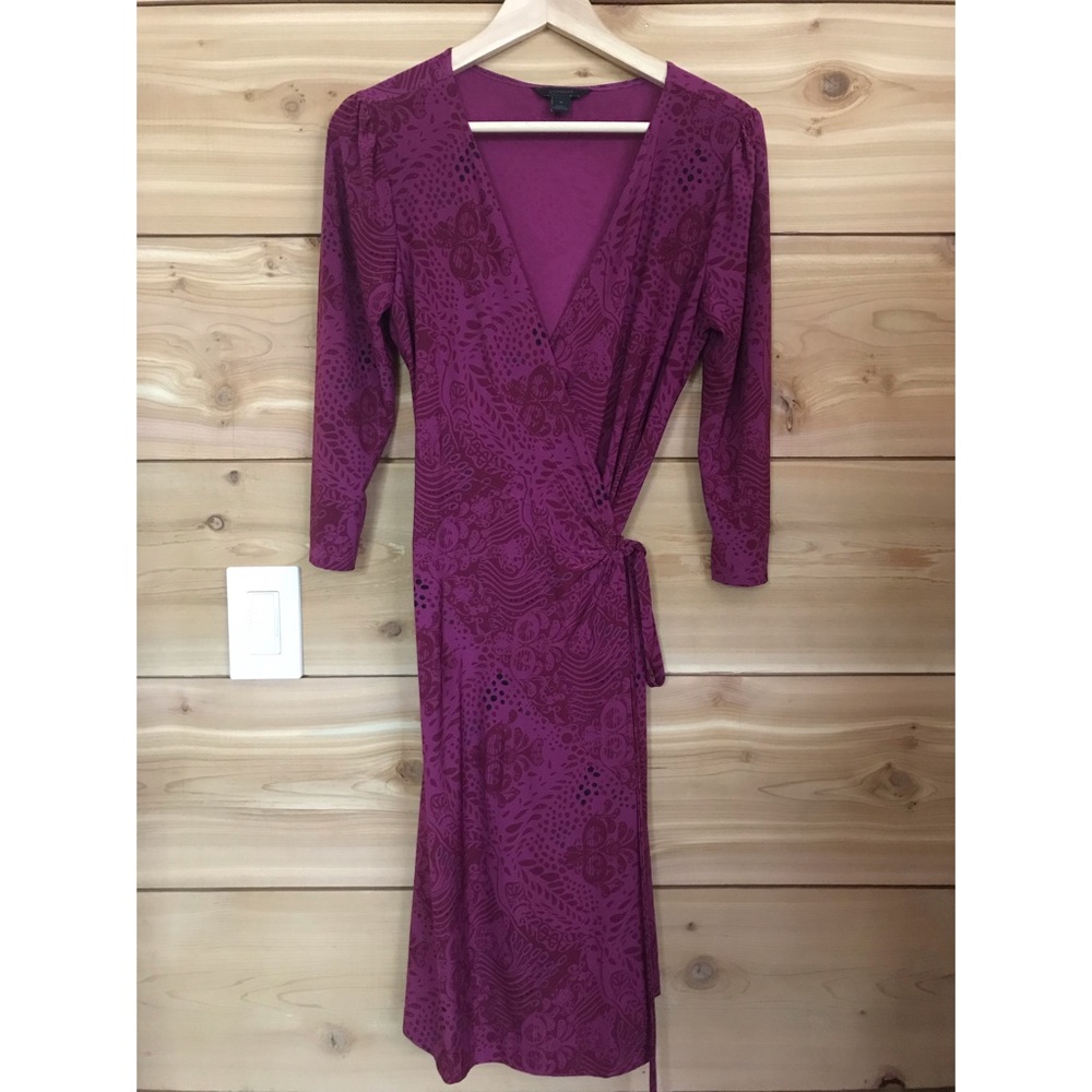 Express Printed Wrap Dress